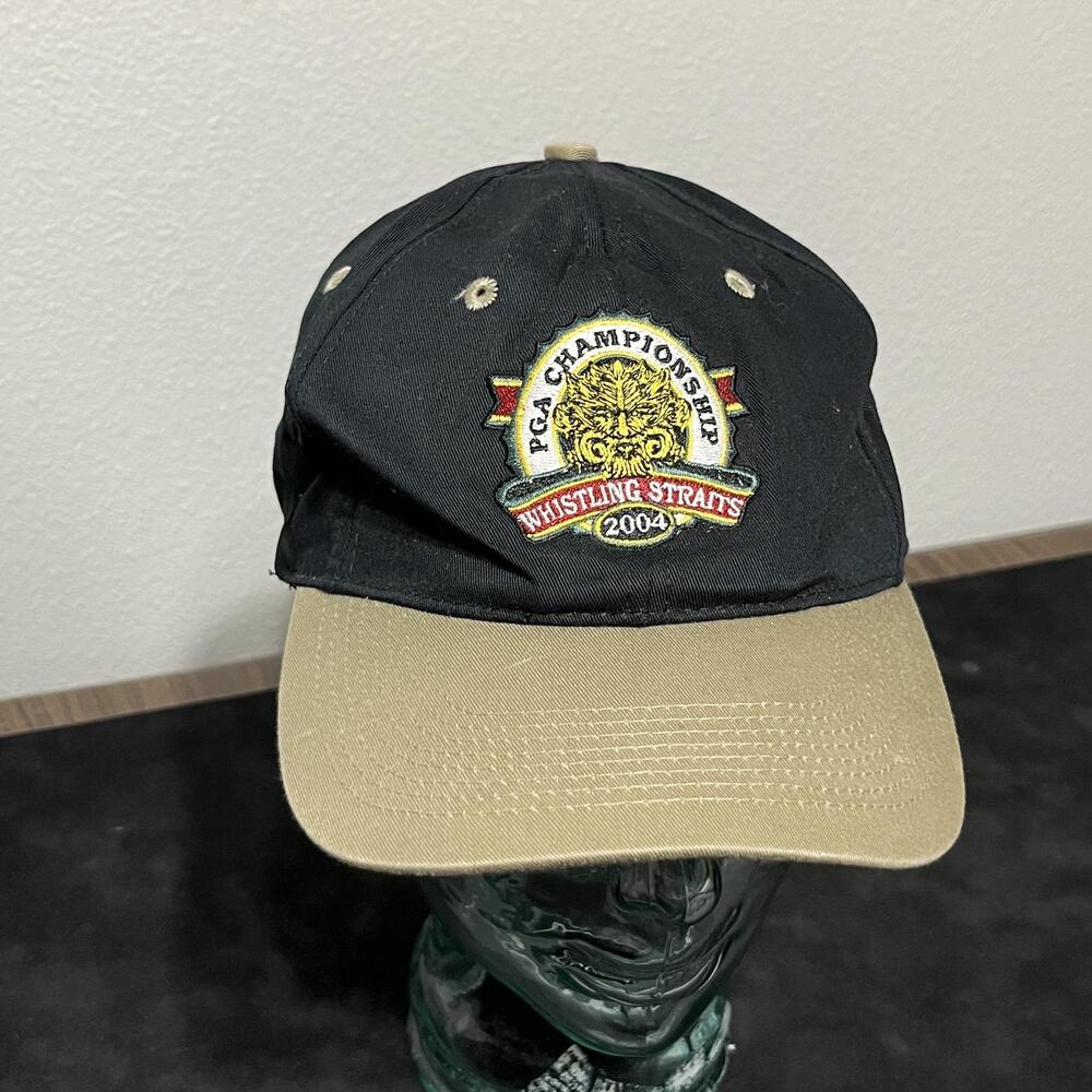 Vintage PGA Championship Whistling Straits Hat Cap Strap Back Masters Golf 2004